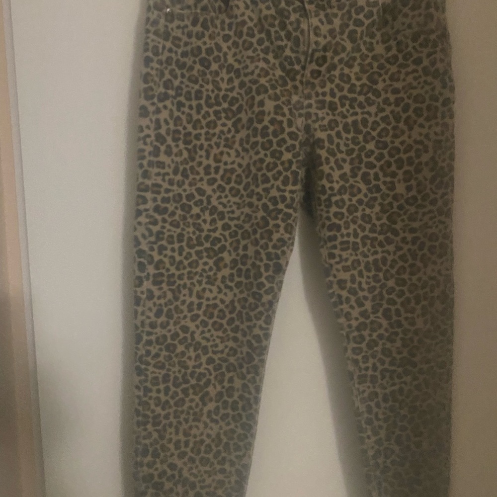 Knox Rose Animal Print Cropped Pants - Brown